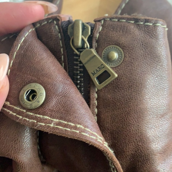 Andrew Marc : Brown Leather Jacket - Picture 11 of 12